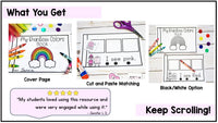 Rainbow Colors Emergent Reader, St. Patrick's Day Cut and Paste Activity