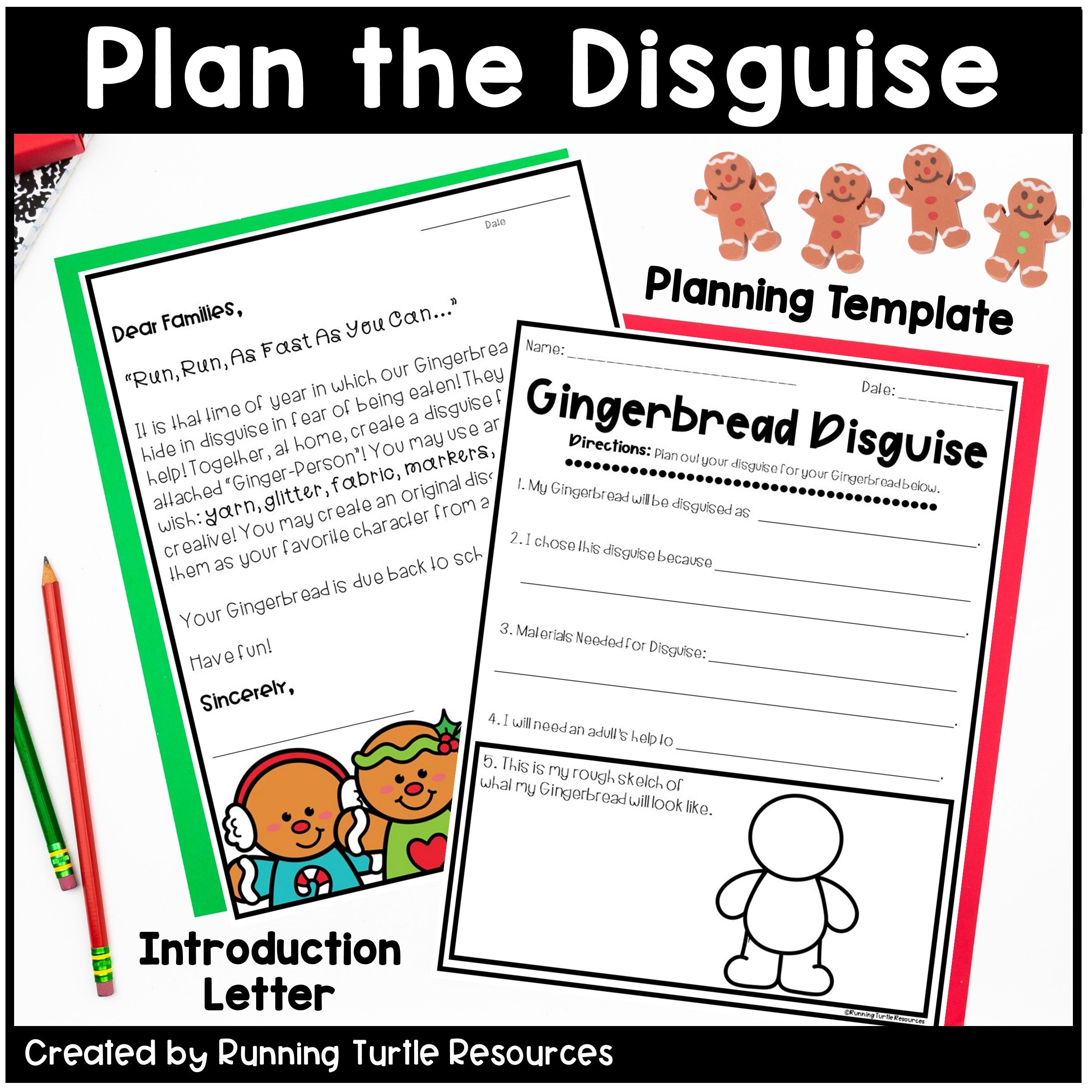 Gingerbread Disguise Activity Craft l Christmas Writing Activity