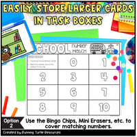 Number Match Task Cards Back to School