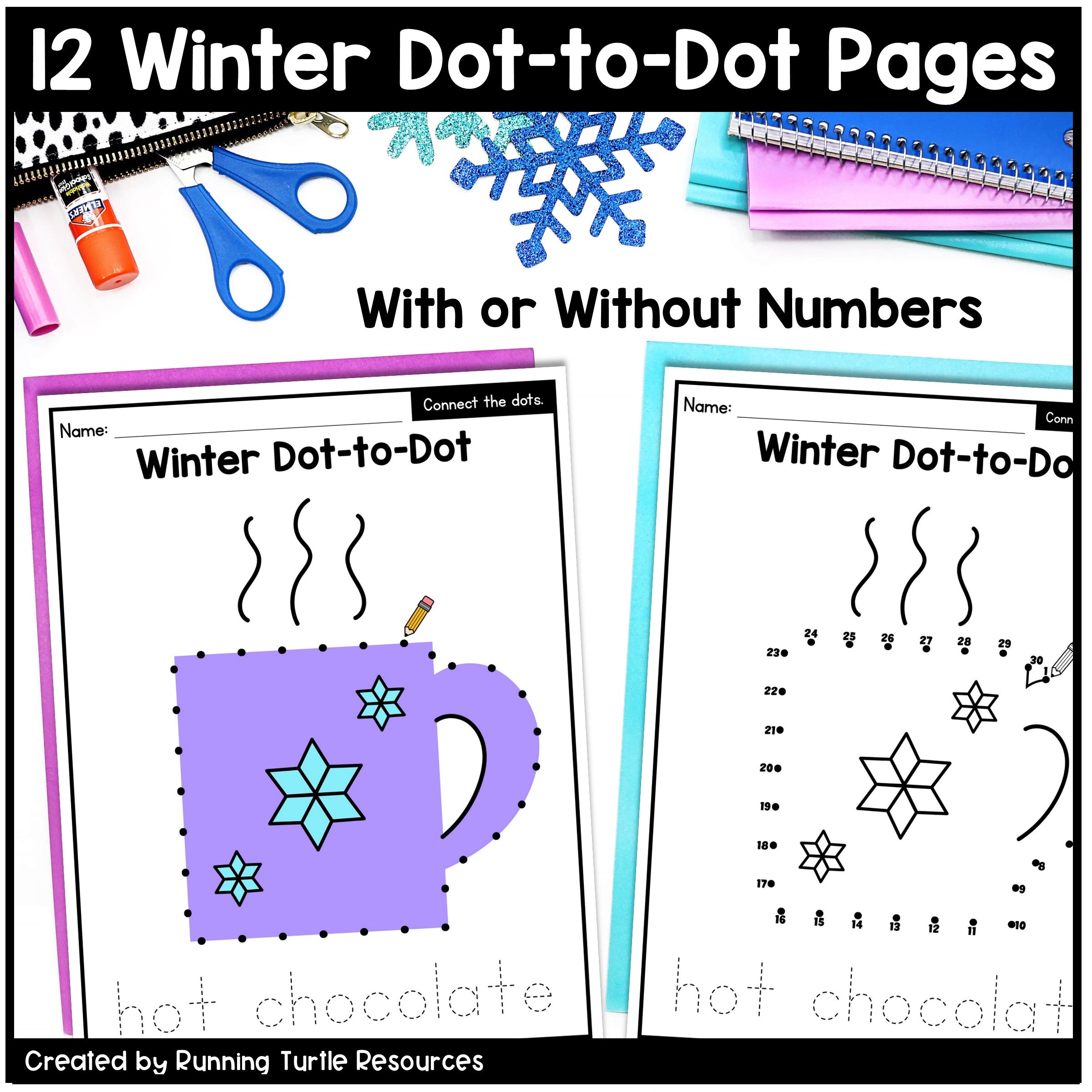 Winter Fine Motor Printables for Preschool, PreK and Kindergarten