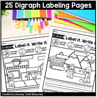 Digraph Worksheets for Kindergarten and First Grade, Label it Write it!