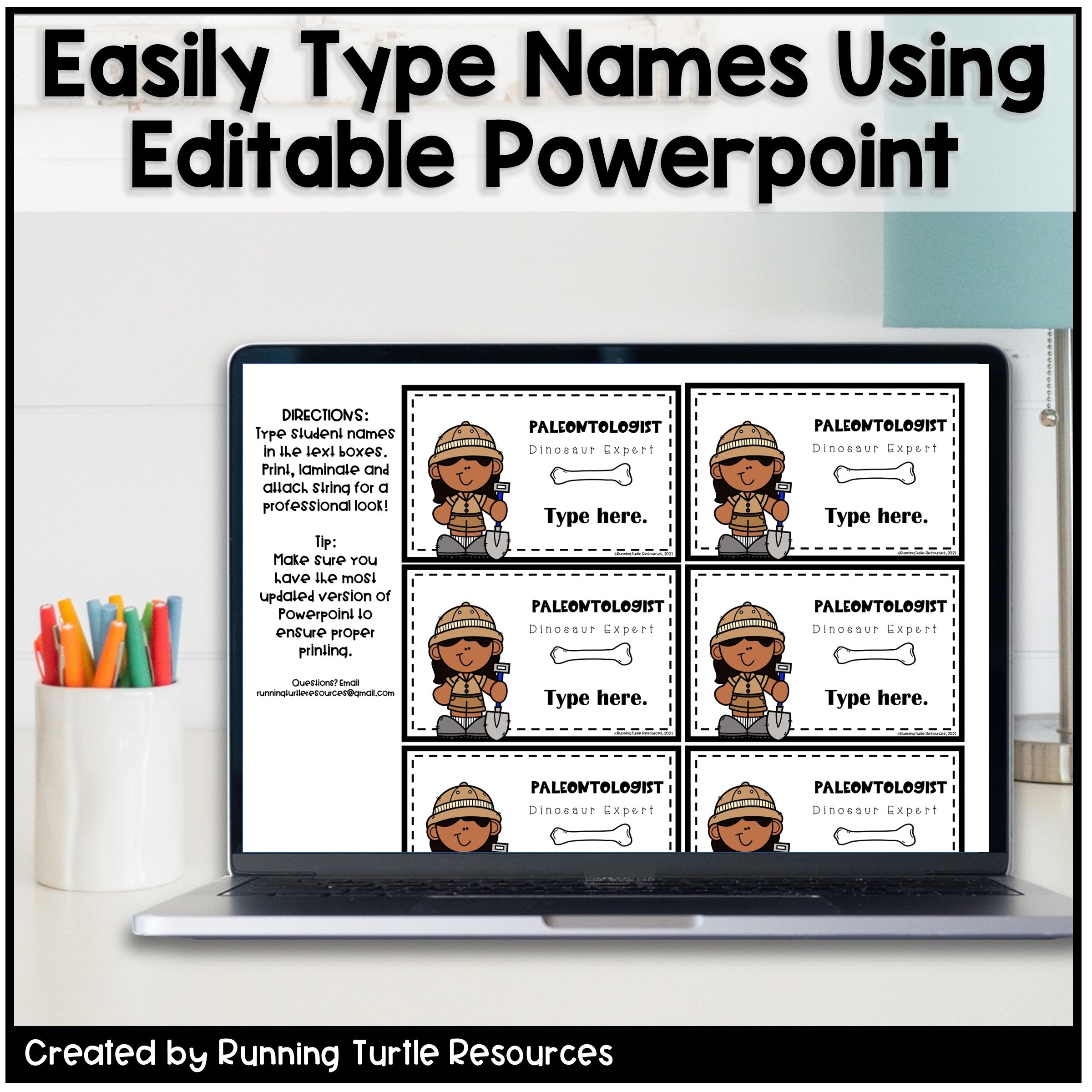 Dinosaur Expert Name Tags for Preschool and Kindergarten · Running ...