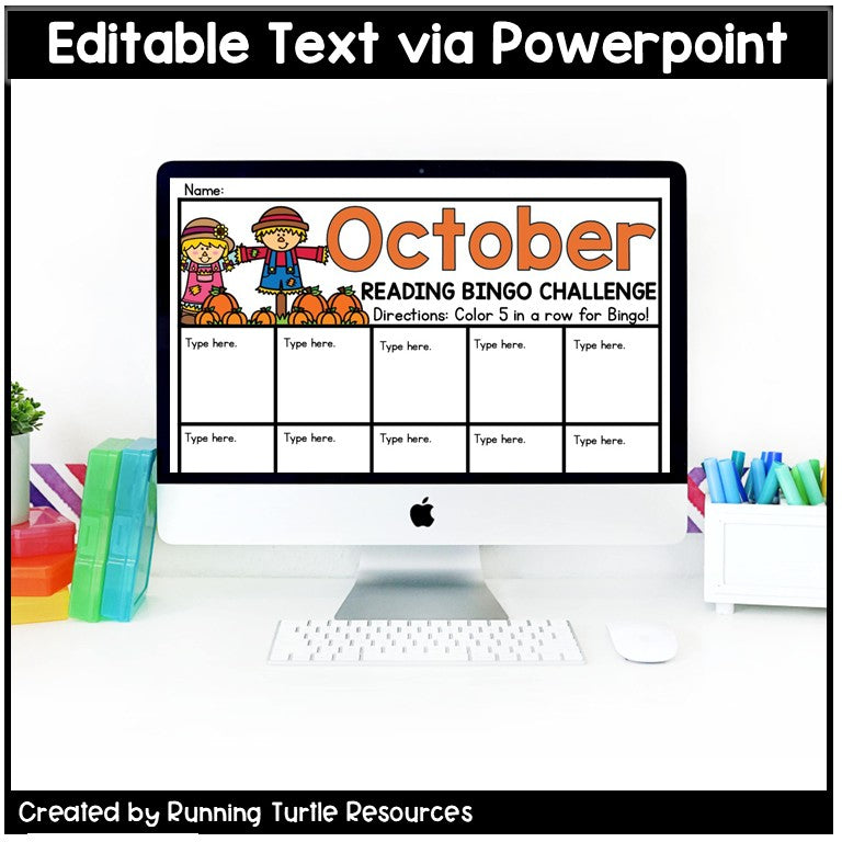 October Reading Bingo, Fall Reading Challenge and Bookmarks