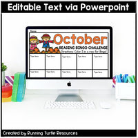 October Reading Bingo, Fall Reading Challenge and Bookmarks