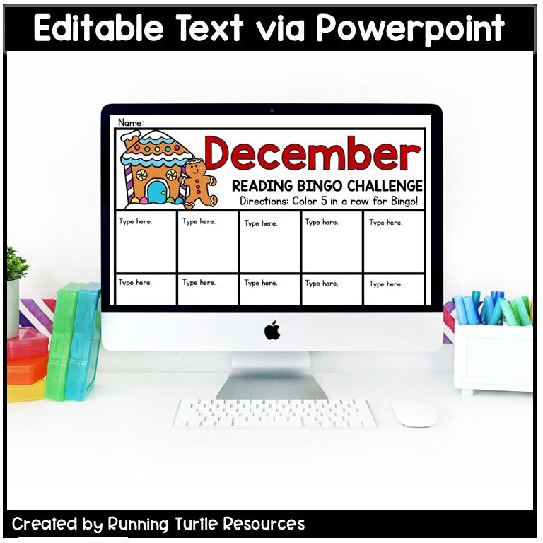 December Reading Log, Bingo Reading Challenge and Bookmarks