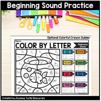Pets Color by Letter and Beginning Sound Pages