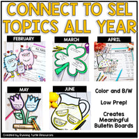 Social Emotional Learning Activities Bundle l Year Long SEL Crafts