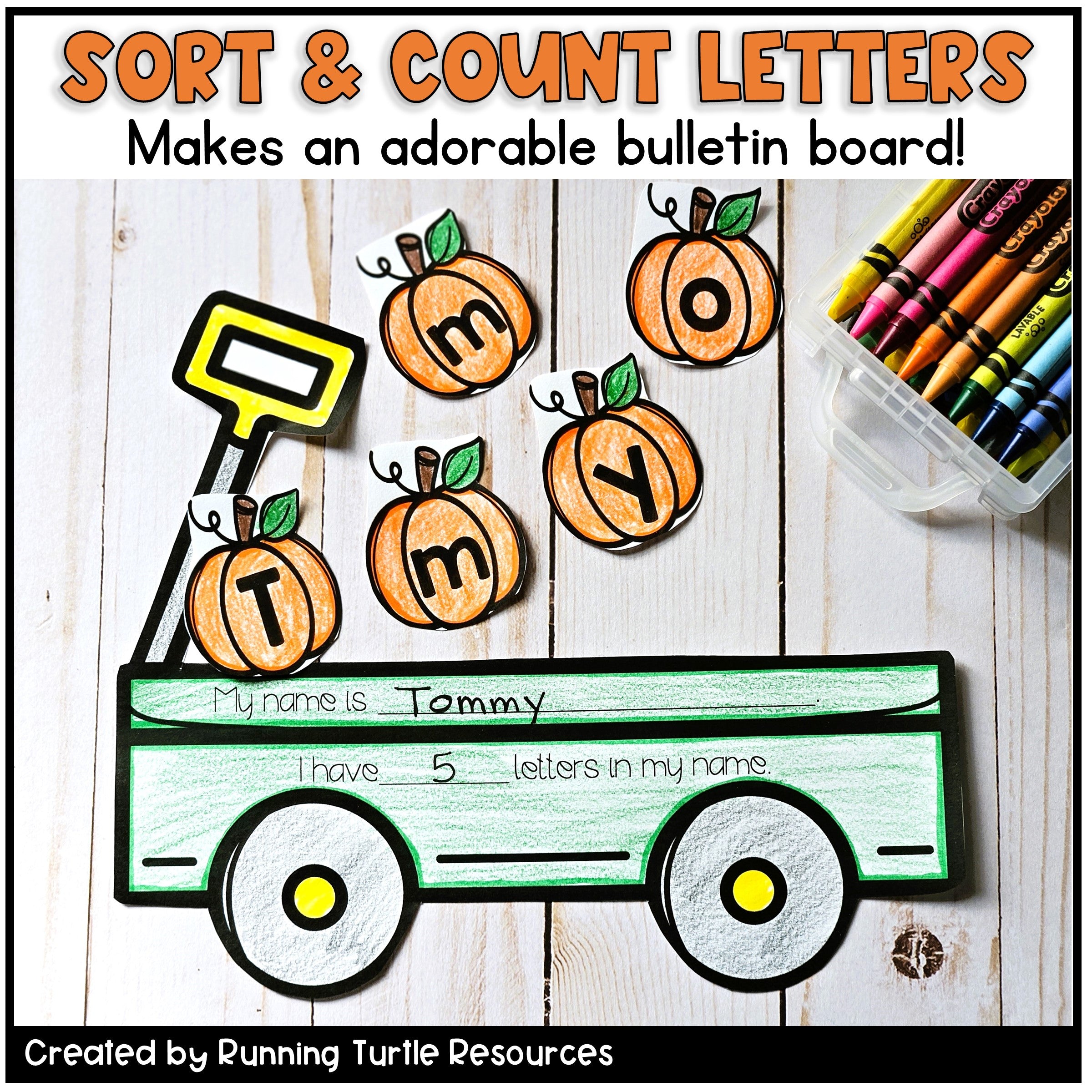 Pumpkin Craft EDITABLE Name Craft