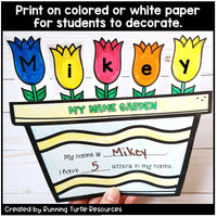 Spring Flower Name Craft Editable | Preschool & Kindergarten