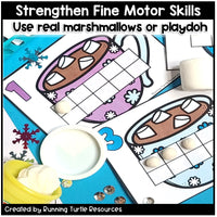Hot Chocolate Math Ten Frames, Winter Math Centers
