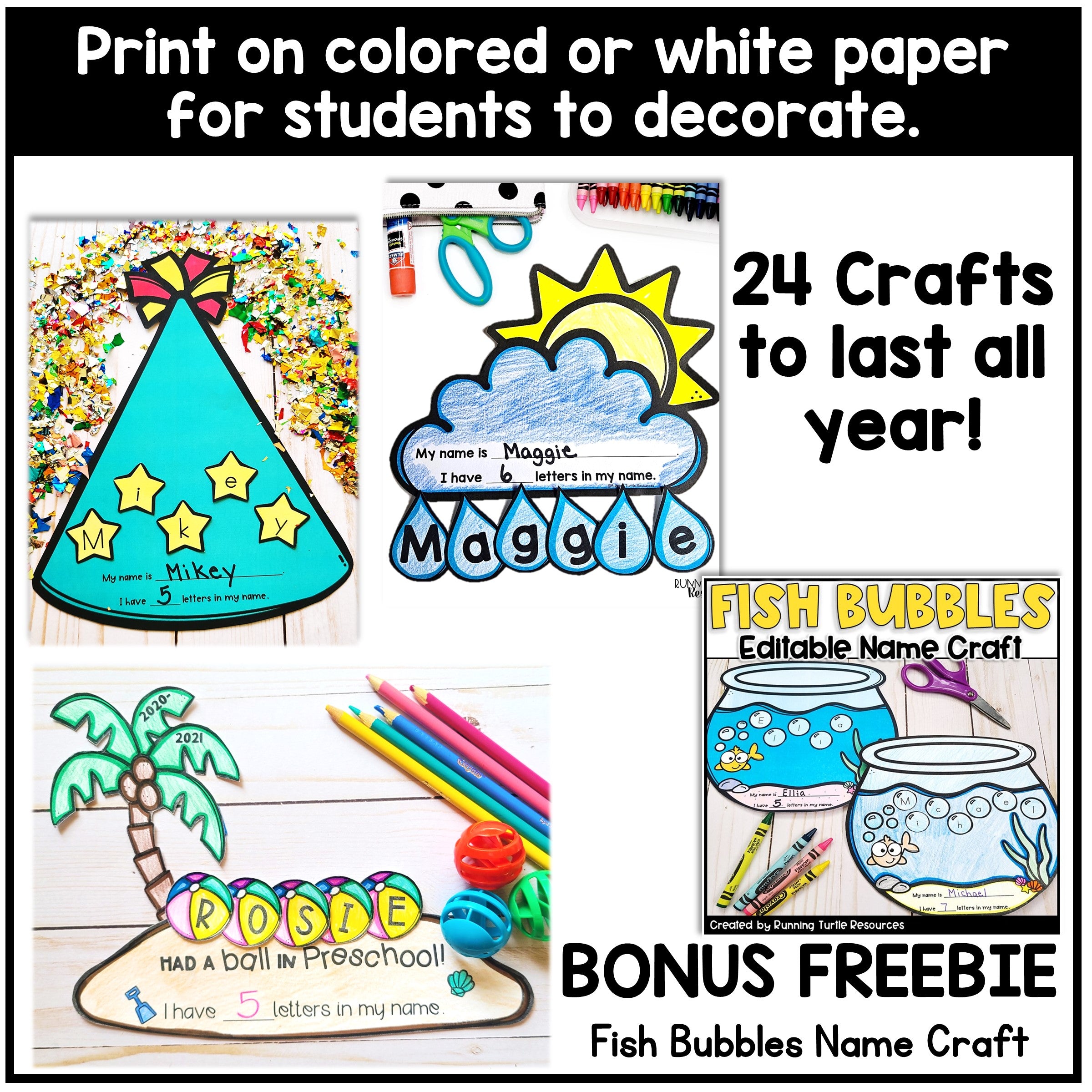 Editable Name Craft Bundle