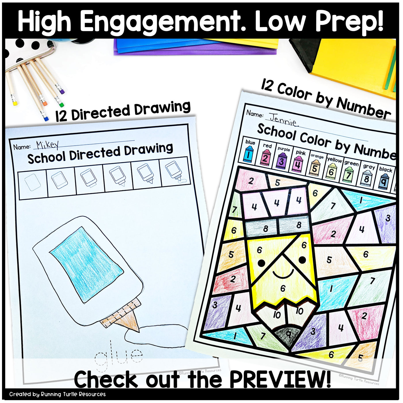 Back to School Fine Motor Printables for Preschool, Kindergarten