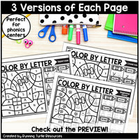 Sports Color by Letter and Beginning Sound Pages