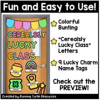 St. Patricks Day March Classroom Door, Cerealously lucky, Lucky Charms Door