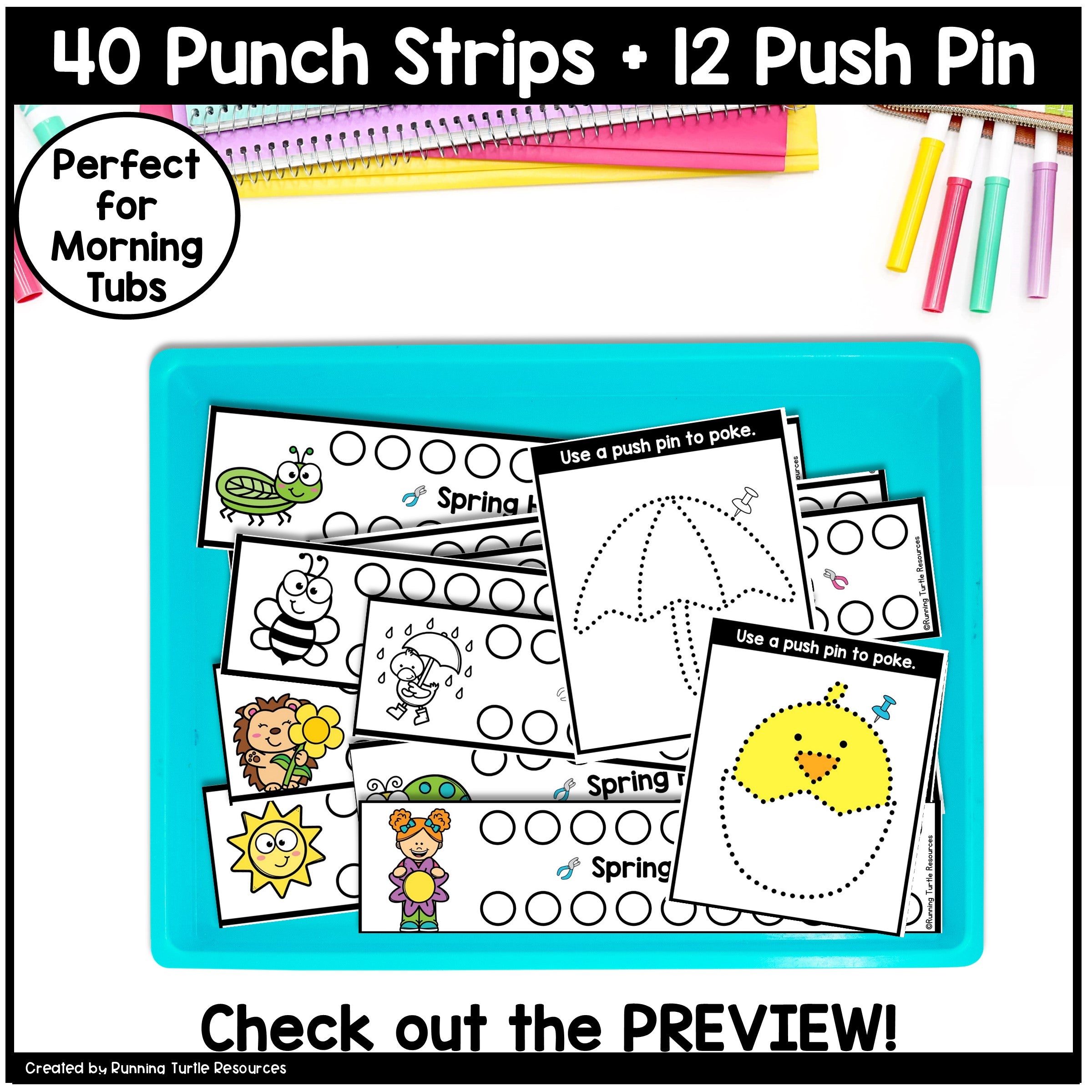 Spring Fine Motor Activities, Morning Tubs for Preschool and Kindergarten