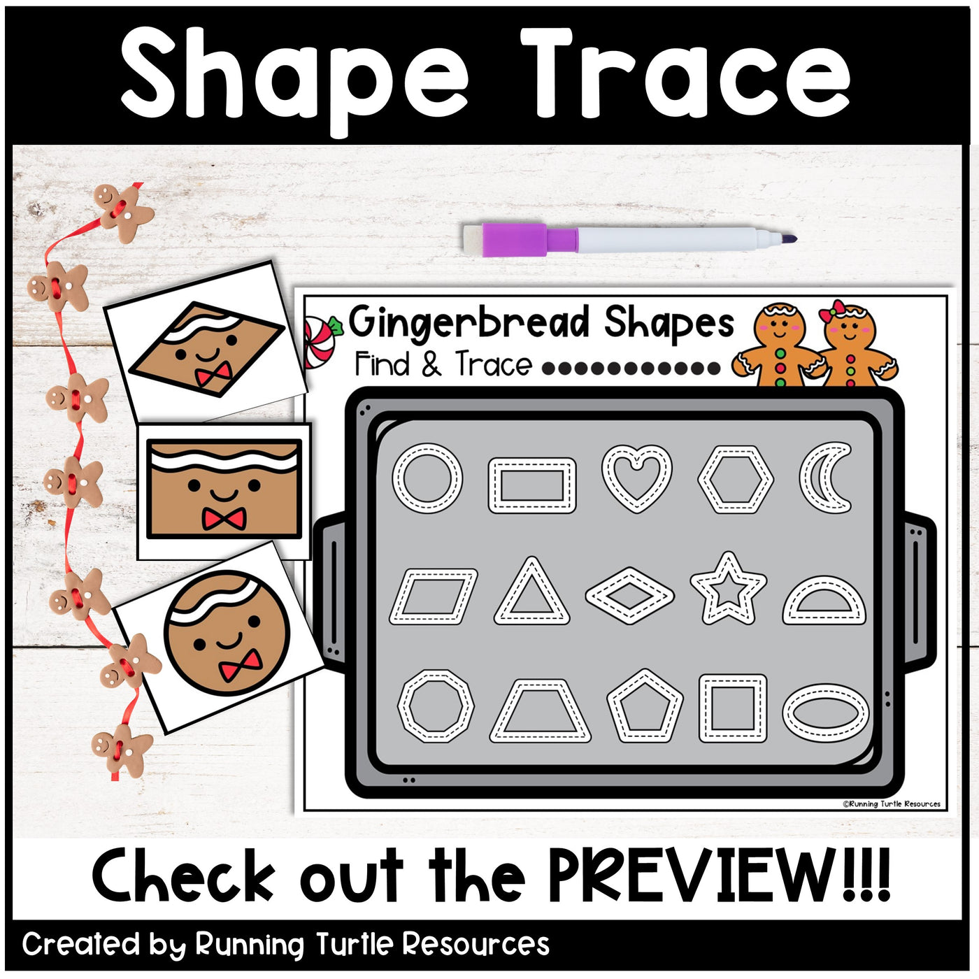 Gingerbread Unit Math Centers, December Holiday Math Activities