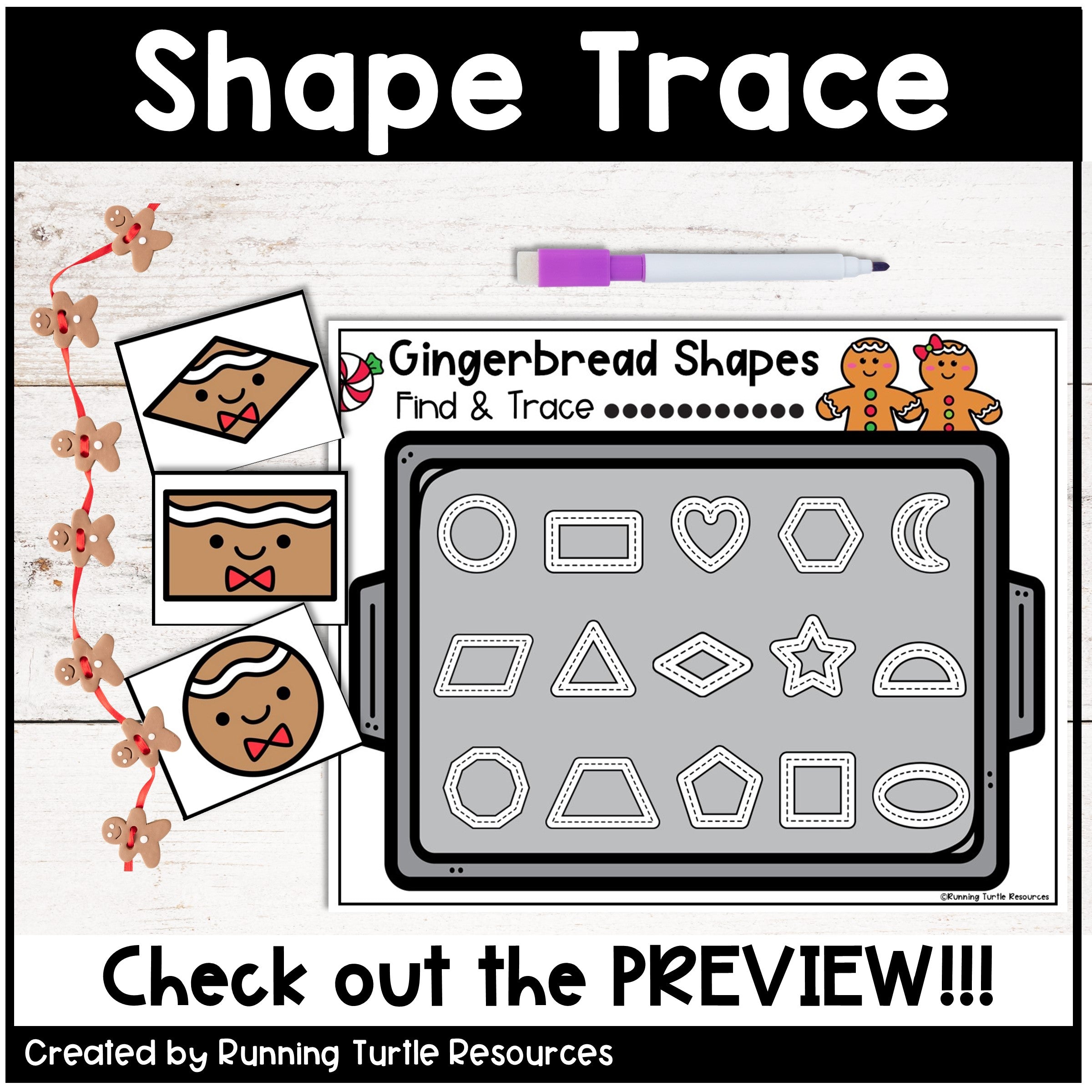 Gingerbread Unit Math Centers, December Holiday Math Activities