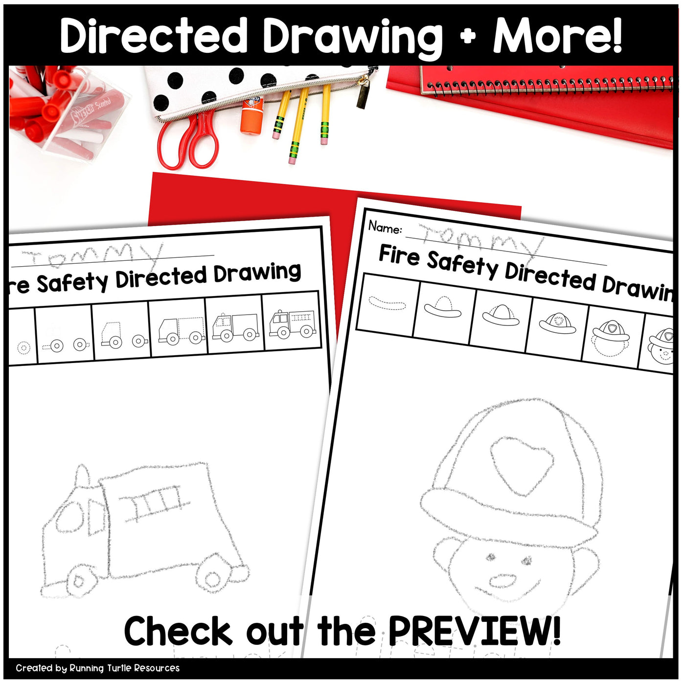 Fire Safety Fine Motor Skills for Preschool, PreK and Kindergarten