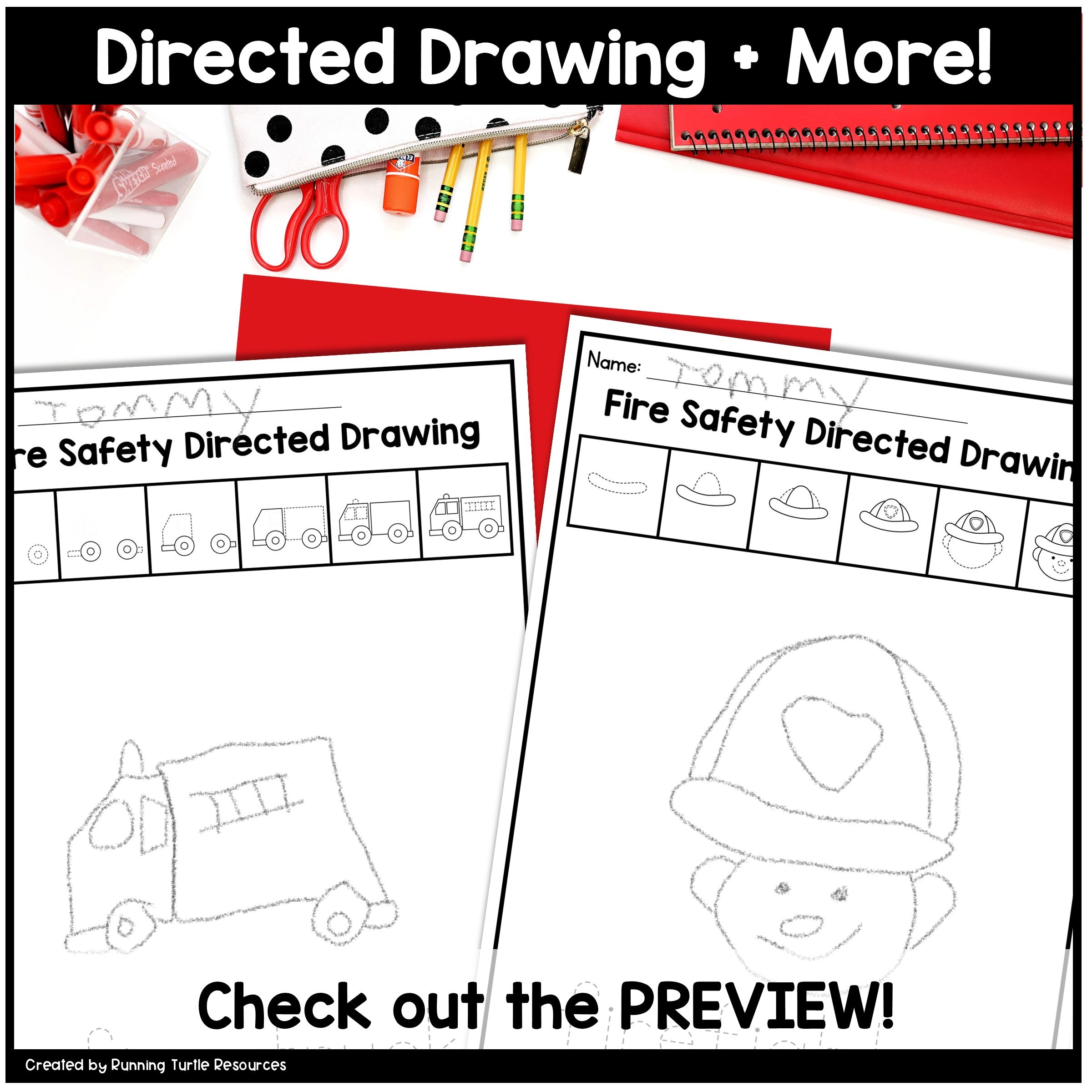 Fire Safety Fine Motor Skills for Preschool, PreK and Kindergarten