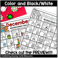 December Reading Log, Bingo Reading Challenge and Bookmarks