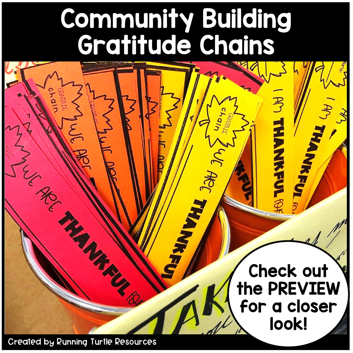 Gratitude Tree, Thanksgiving Countdown Chain, Gratitude Activities SEL