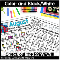 August Reading Bingo, Back to School Reading Challenge and Bookmarks