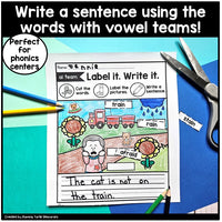 Vowel Team Labeling Worksheets