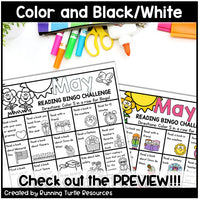 Monthly Reading Log, Reading Bingo Challenge and Bookmarks