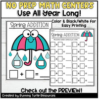 Roll and Add Dice Games Year Long Activities