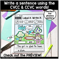 Beginning and Ending Consonant Blends Worksheets for 1st Grade