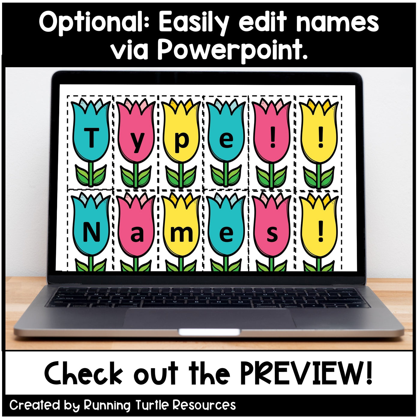 Spring Flower Name Craft Editable | Preschool & Kindergarten