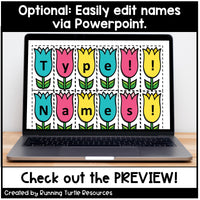 Spring Flower Name Craft Editable | Preschool & Kindergarten