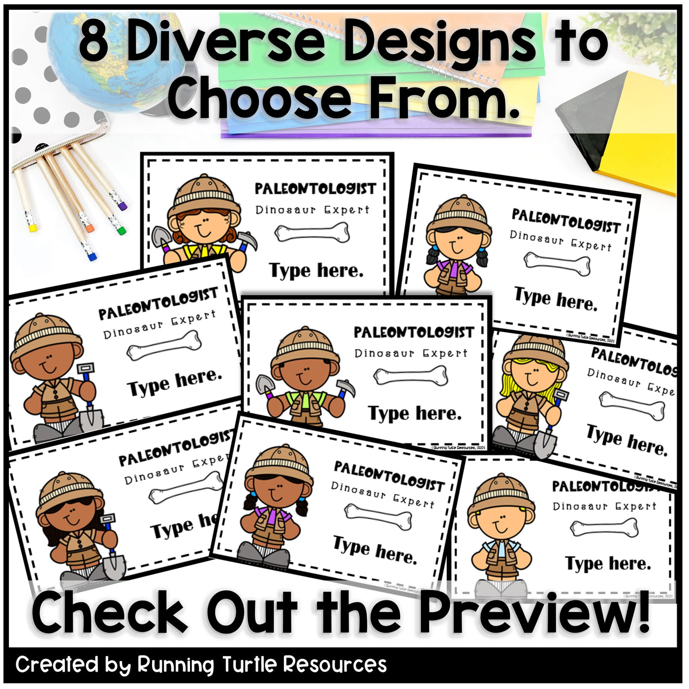Dinosaur Expert Name Tags for Preschool and Kindergarten