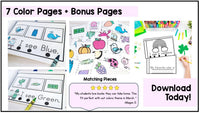 Rainbow Colors Emergent Reader, St. Patrick's Day Cut and Paste Activity