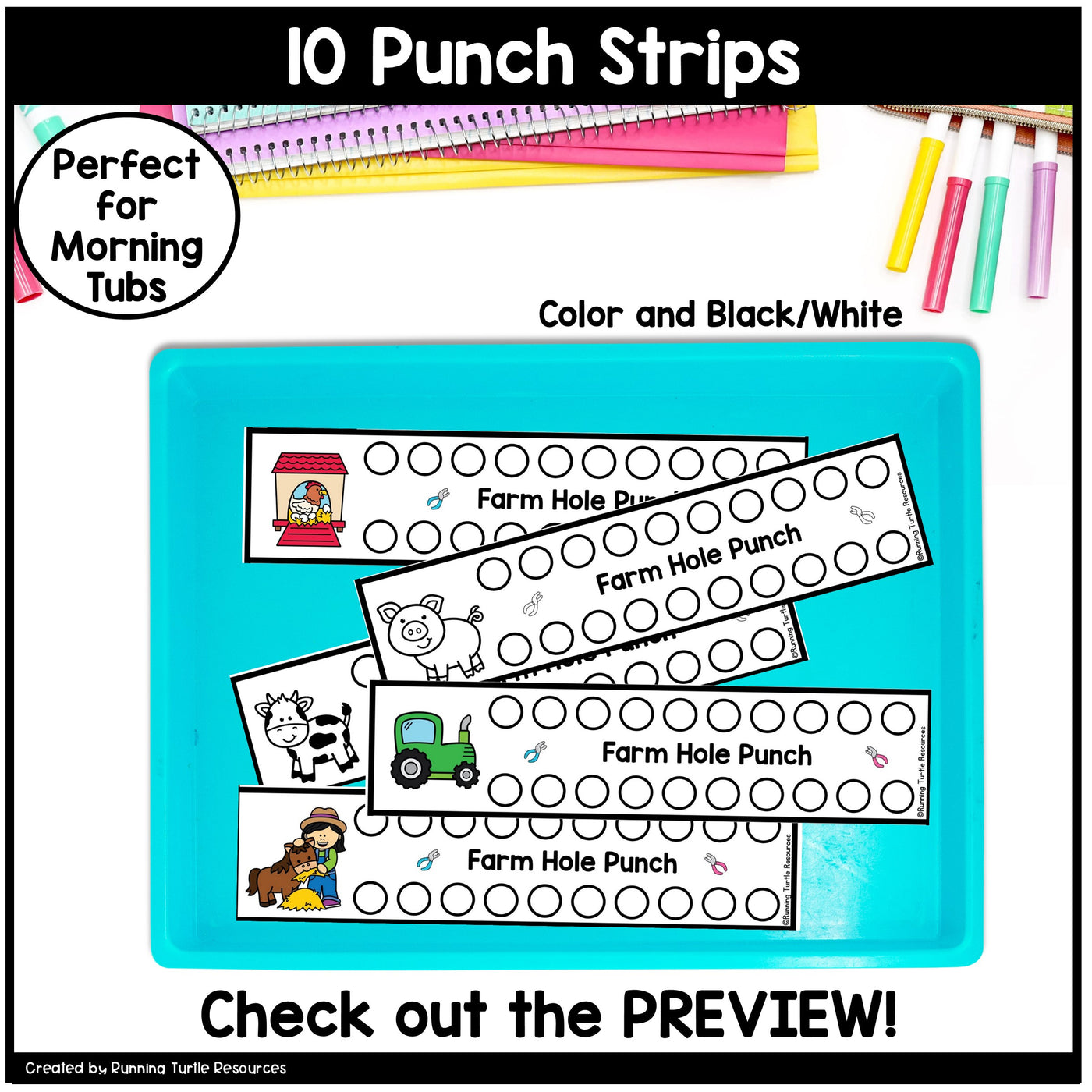 Farm Fine Motor Printables for Preschool, PreK and Kindergaten