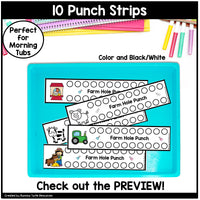 Farm Fine Motor Printables for Preschool, PreK and Kindergaten