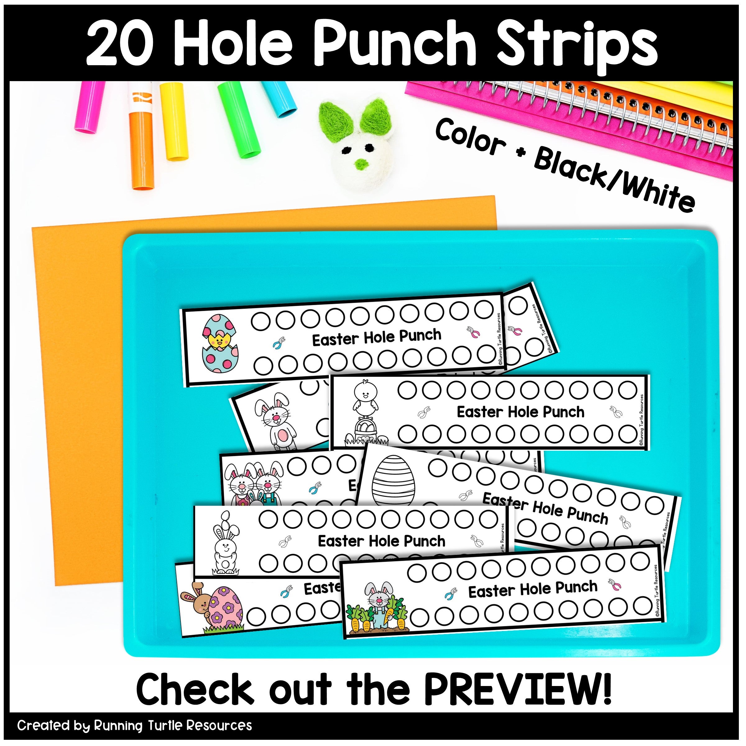 Easter Fine Motor Printables for Preschool, PreK, TK and Kindergarten