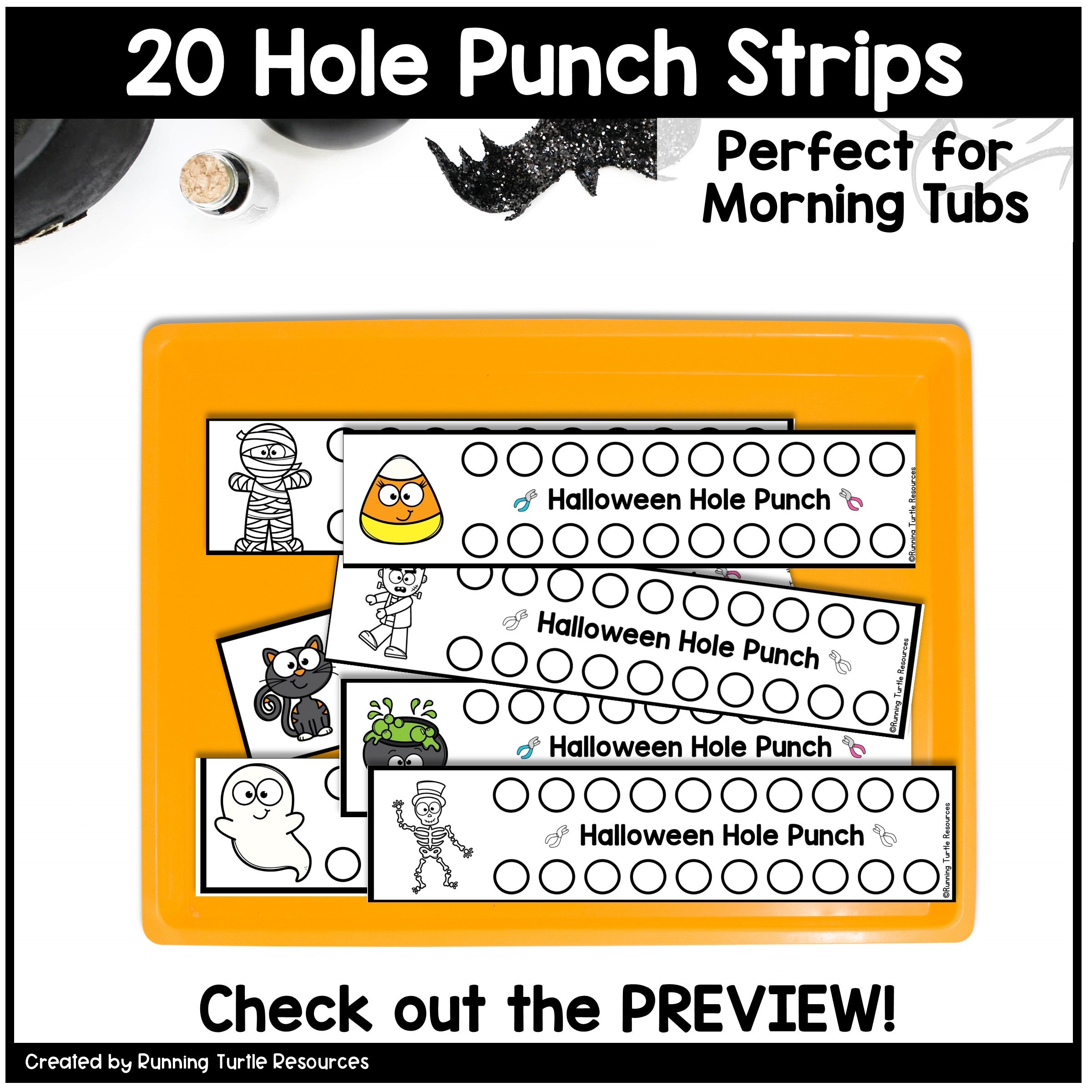 Halloween Fine Motor Printables for Preschool, PreK and Kindergarten