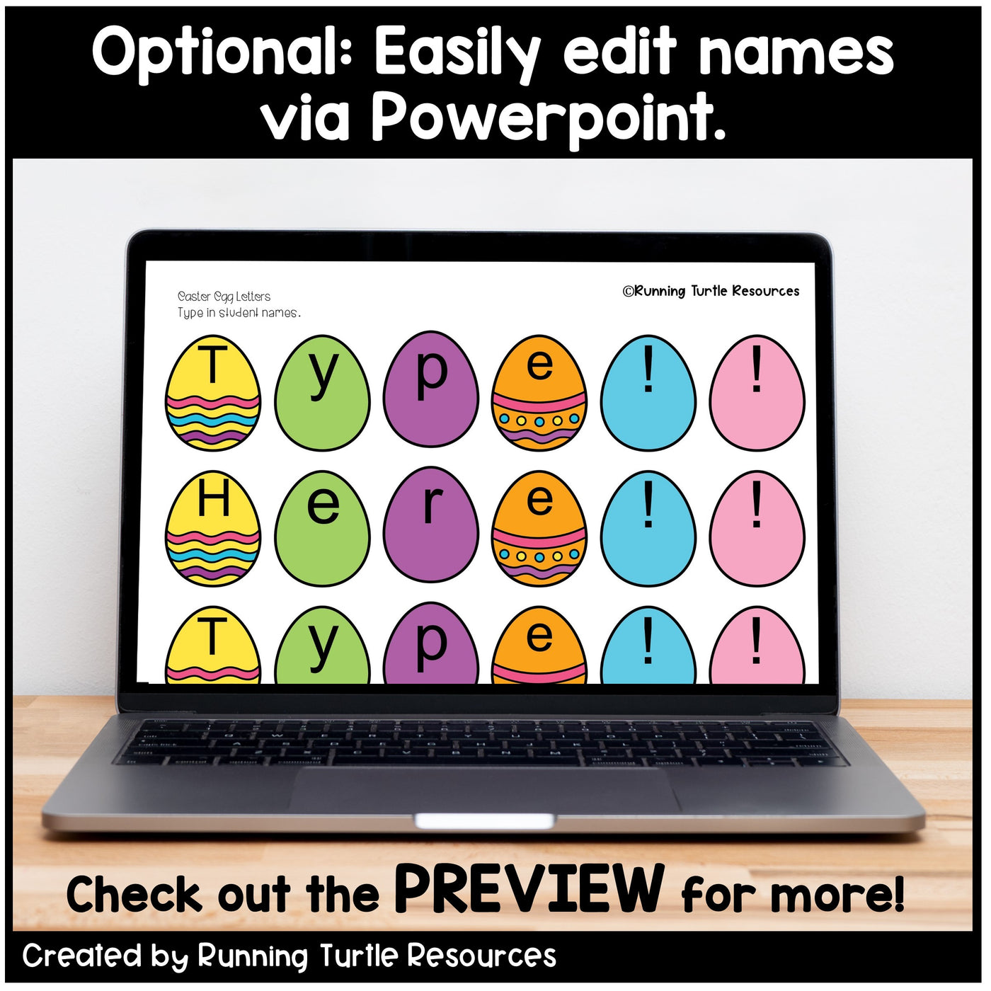 Easter Egg Basket Name Craft EDITABLE