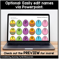Easter Egg Basket Name Craft EDITABLE