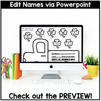 St Patricks Day Shamrock Name Craft