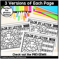Color by Letter Printables for Preschool and Kindergarten, including letter tracing