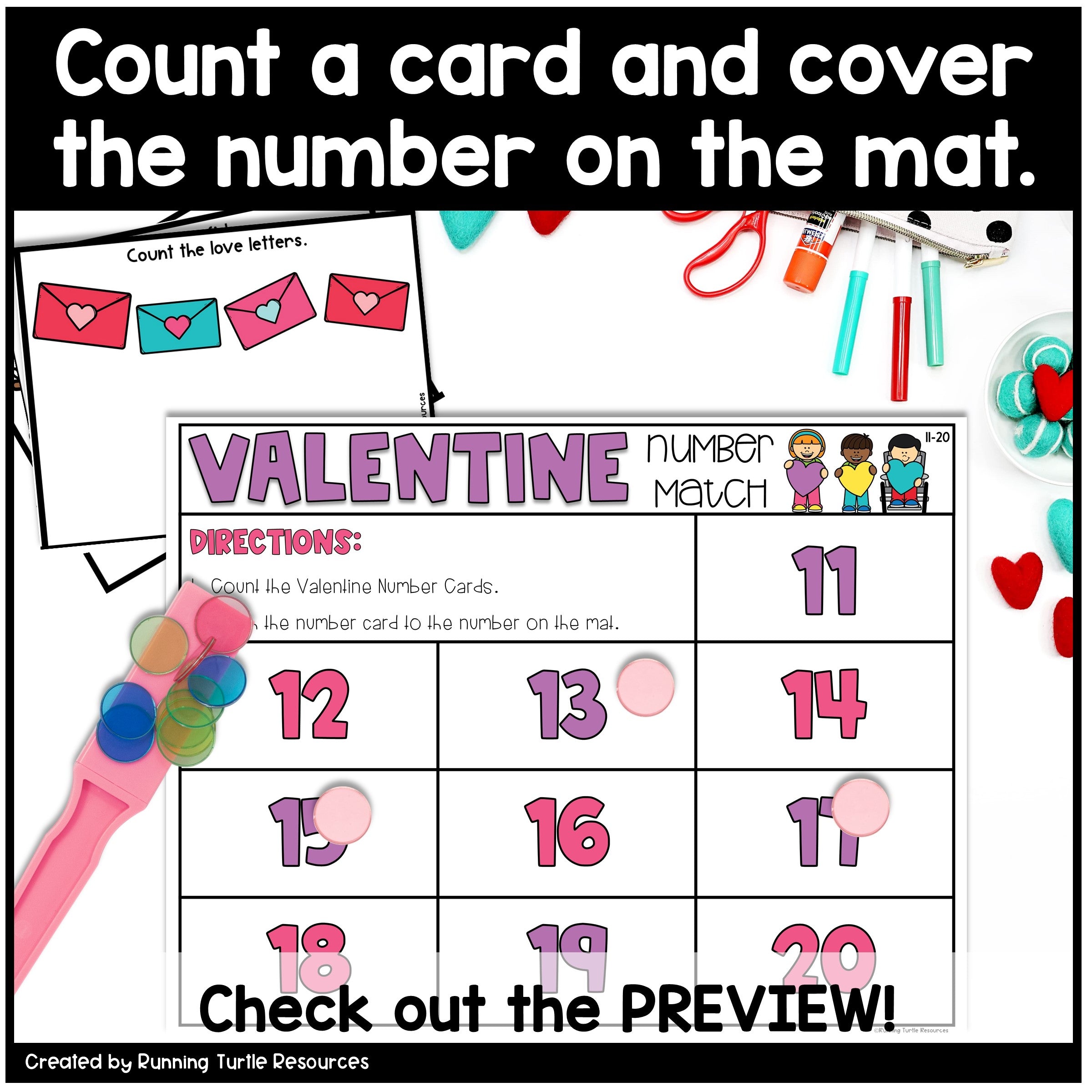 Valentine's Day Number Match Count and Cover