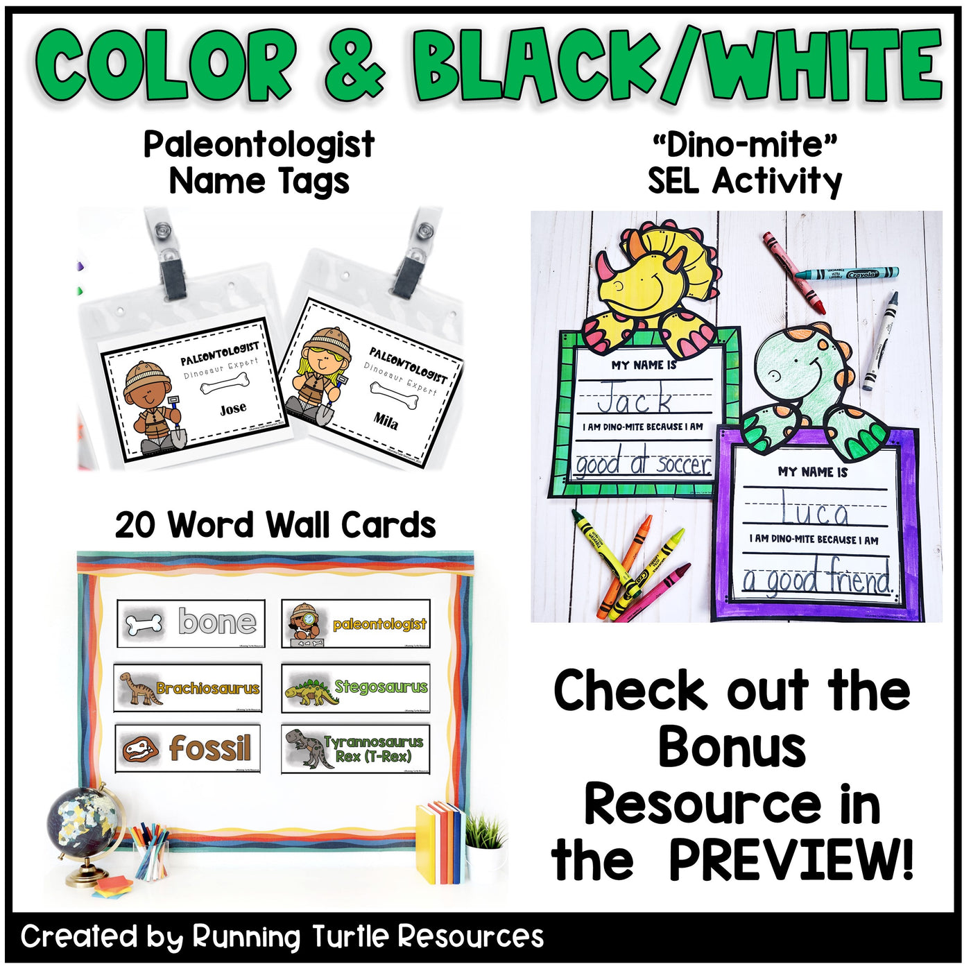 Dinosaurs Math and Literacy Centers for Preschool, Pre-K, and Kindergarten