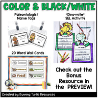 Dinosaurs Math and Literacy Centers for Preschool, Pre-K, and Kindergarten