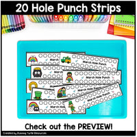 St. Patrick's Day Fine Motor Activities, March Activity Packet Preschool