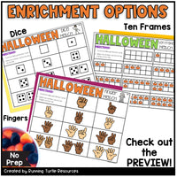 Halloween Number Match Count and Cover Task Cards
