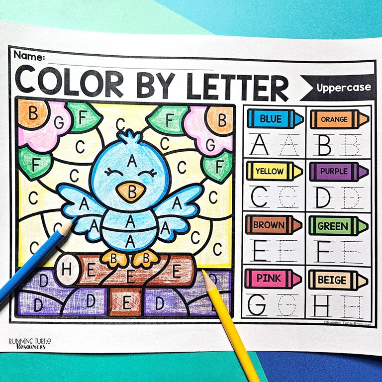 Pets Color by Letter and Beginning Sound Pages