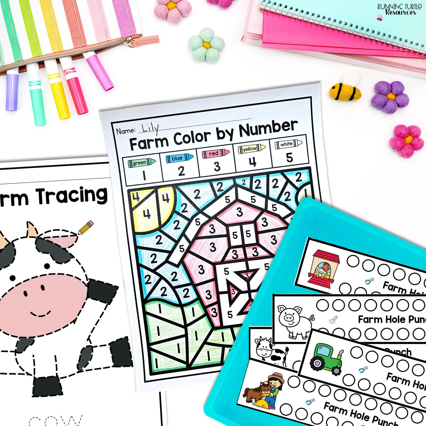 Farm Fine Motor Printables for Preschool, PreK and Kindergaten