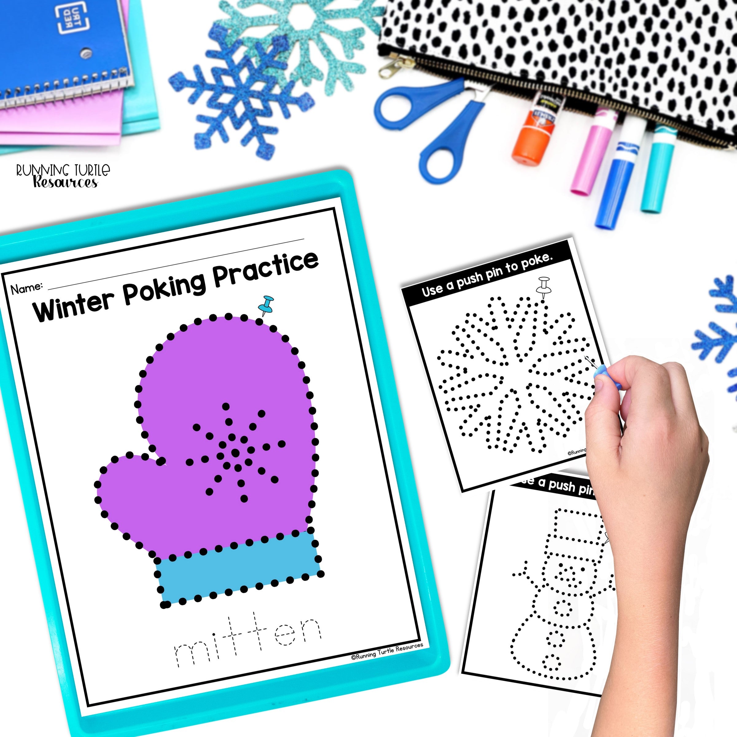 Winter Fine Motor Printables for Preschool, PreK and Kindergarten